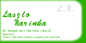 laszlo marinka business card